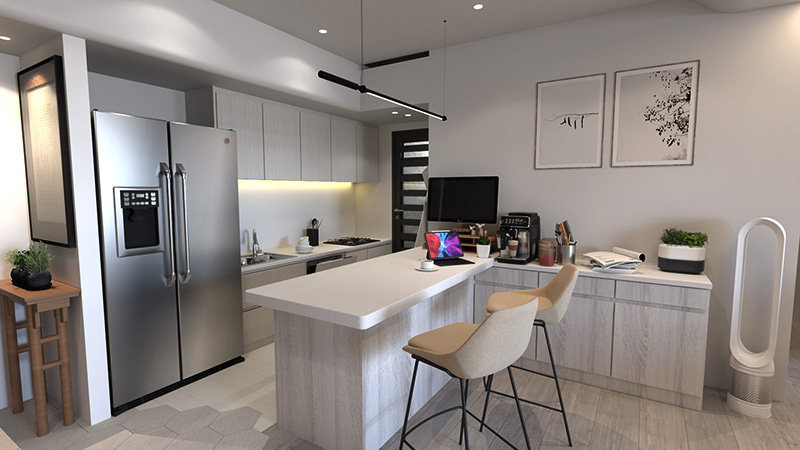 青埔江宅-開放式廚房中島設計-KIRAKU設計