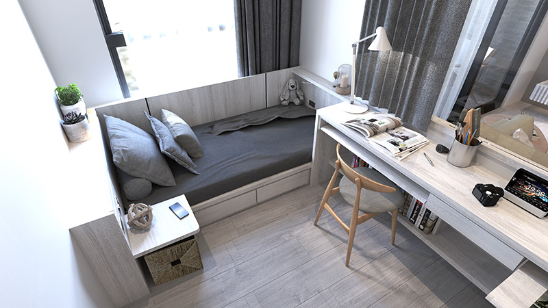 青埔江宅室內設計-男孩房系統櫃設計-KIRAKU