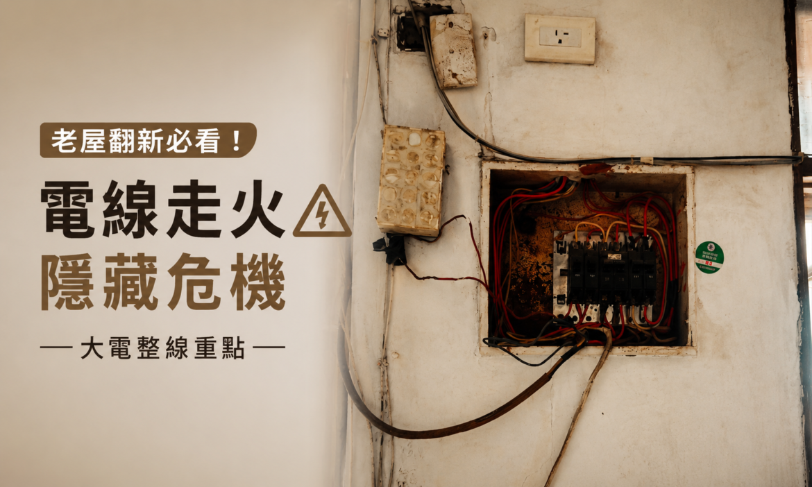 老屋翻新電線必看！電線走火的隱藏危機與「大電整線」重點