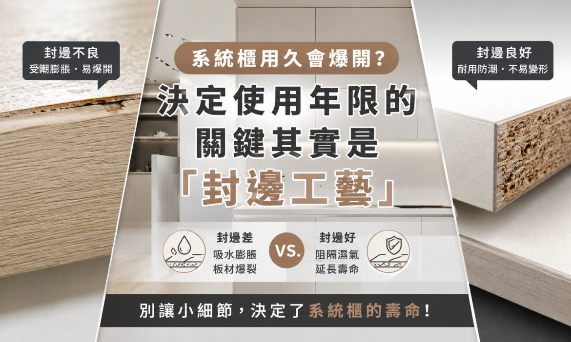 系統櫃用久會爆開？決定使用年限的關鍵其實是「封邊工藝」